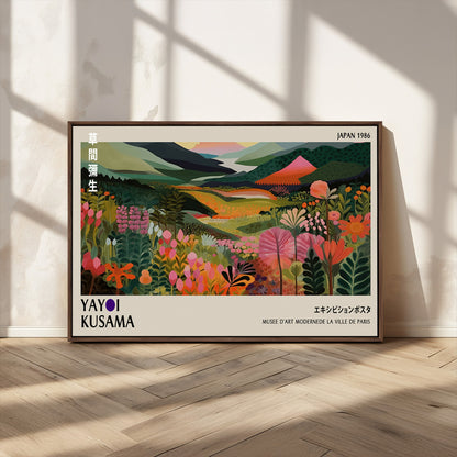 75719-MGV-CV-36X24-Botanical Mountain Valley Wall Art – Panoramic Nature Canvas Print, Vibrant Floral Field Artwork for Living Room, Bedroom, Office,