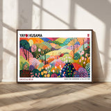 75201-MGV-CV-36X24-Yayoi Kusama Floral Wall Art – Vibrant Abstract Landscape Canvas Print, Modern Pop Art Poster for Living Room, Bedroom, or Gallery