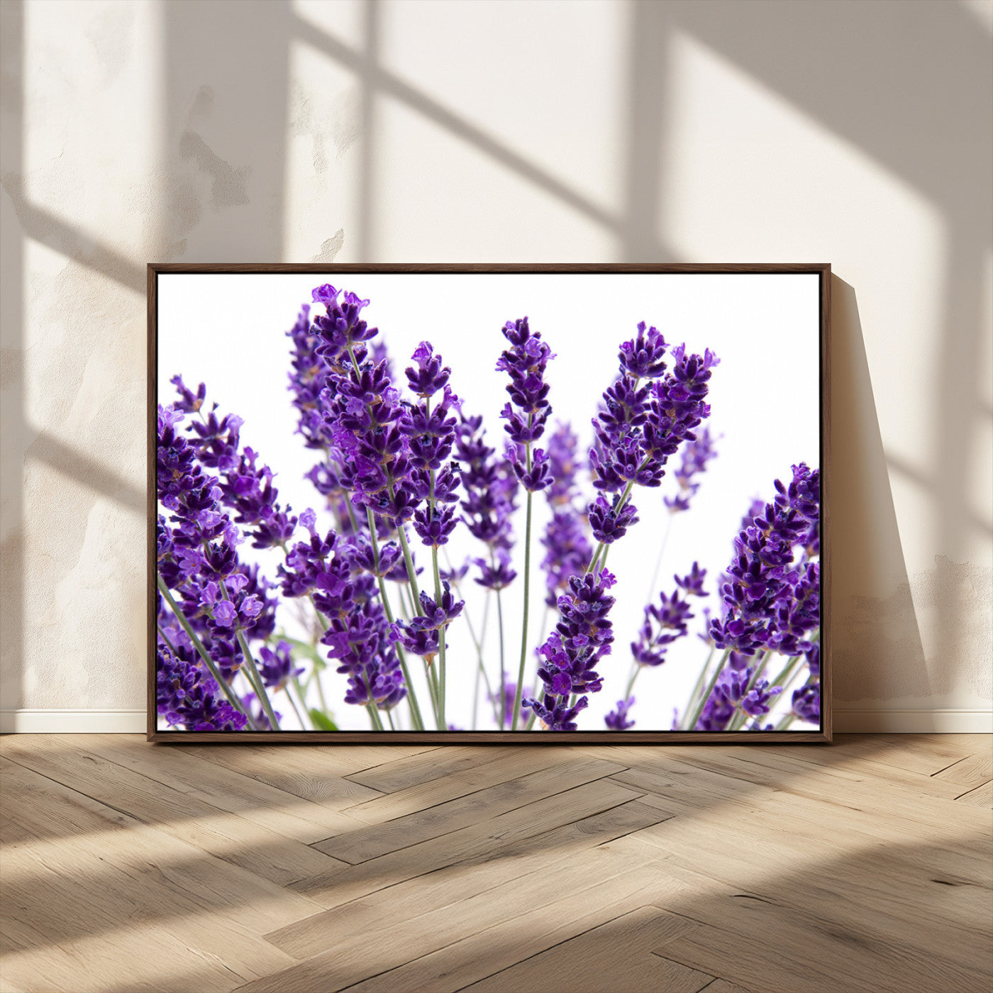 84456-MGV-CV-36X24-Lavender Wall Art – Botanical Canvas Print Featuring Purple Floral Stems, Fresh Nature Inspired Artwork for Living Room, Bedroom,