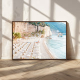 84816639-MGV-CV-36X24-Mediterranean Beach Wall Art Canvas Print, Framed Airy Coastal Art Picture Print, Summer Shore Perfect Coastal Retreat Decor
