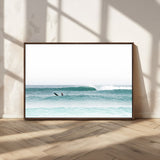 56345117-MGV-CV-36X24-Minimalist Surfing Wall Art Canvas Print, Framed Ocean Waves Art Picture Print, Soft Ocean Perfect Minimalist Coastal Decor