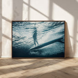 71192524-MGV-CV-36X24-Submerged Surf Wall Art Canvas Print, Framed Underwater Perspective Art Picture Print, Ocean Surf Perfect Coastal Adventure Decor