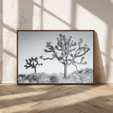 29996209-MGV-CV-36X24-Joshua Tree Art Wall Art Canvas Print, Framed Black White Landscape Art Picture Print, Desert Tree Decor Perfect Southwestern Boho
