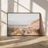 28064037-MGV-CV-36X24-Minimalist Seascape Wall Art Canvas Print, Framed Neutral Beach Print Art Picture Print, Sand Dune Photography Perfect