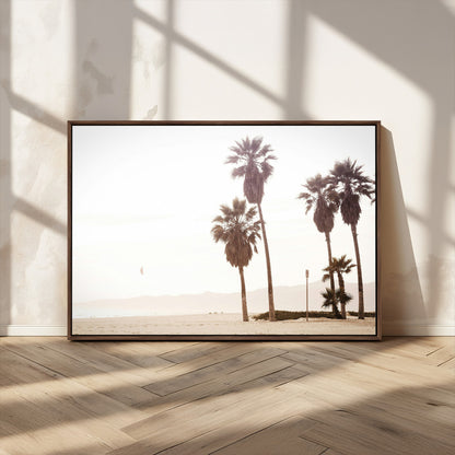 48255923-MGV-CV-36X24-Coastal Light Wall Art Canvas Print, Framed Relaxing Shoreline Art Picture Print, Minimalist Ocean Perfect Tropical Serenity Decor