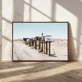 54616109-MGV-CV-36X24-Desert Mailboxes Wall Art – Rustic Rural Roadside Photography Canvas Print, American Southwest Landscape Home Decor for Living