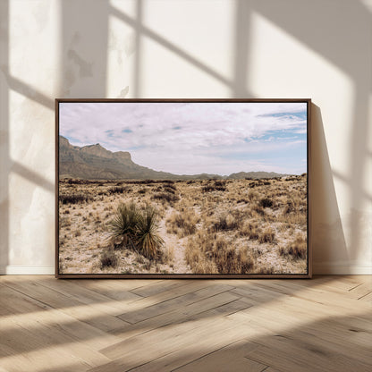 20681831-MGV-FC-36X24_Walnut-Desert Landscape Wall Art – Southwestern Mountain Canvas Print, Rustic Western Nature Photography Decor for Living Room, Office,