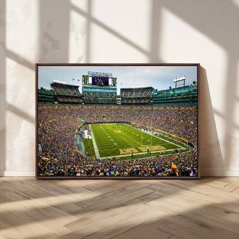 96617112-MGV-CV-36X24-Lambeau Field Wall Art – Green Bay Packers NFL Football Stadium Canvas Print – Game Day Crowd Sports Decor for Man Cave, Bar, or