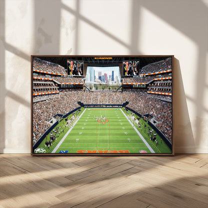 76935553-MGV-CV-36X24-Football Stadium Wall Art – Panoramic Game Day Canvas Print, Sports Decor for Man Cave, Office, Bar, or Living Room