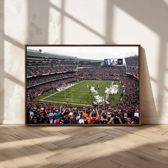 18347149-MGV-CV-36X24-Soldier Field Wall Art – Chicago Bears Football Stadium Canvas Print, Game Day Sports Decor for Man Cave, Bar, Office, or Living