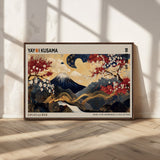 66892669-MGV-CV-36X24-Japanese Landscape Wall Art – Mount Fuji Canvas Print with Cherry Blossoms and Golden Waves, Traditional Asian Inspired Artwork