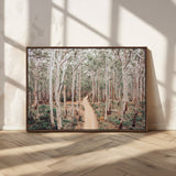 24760563-MGV-CV-36X24-Forest Wall Art – Tranquil Woodland Path Canvas Print, Scenic Nature Photography Decor for Bedroom, Living Room, Office, Cabin or