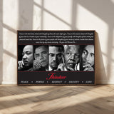 45112-MGV-CV-36X24-Black Icons Wall Art Canvas Print, Framed Thinker Art Picture Print, Motivational Quote Perfect Cultural Modern Decor Artwork