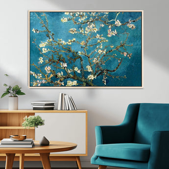 91714-MGV-CV-36X24-Almond Blossoms Wall Art – Handcrafted Van Gogh Inspired Floral Canvas Print, Beautiful Nature Decor for Living Room, Bedroom, or