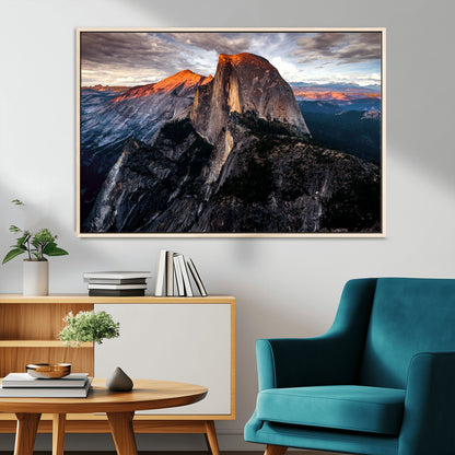 31332-MGV-CV-36X24-Mountain Landscape Wall Art – Majestic Sunset Rock Formation Canvas Print, Nature Scenic Decor for Living Room, Office, Cabin or