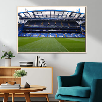 59508-MGV-CV-36X24-Chelsea Stadium Wall Art – Stamford Bridge Football Arena Canvas Print, Iconic Soccer Artwork for Living Room, Office, Game Room