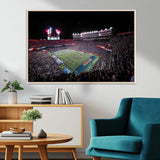 46899-MGV-FC-36X24_Natural-Ben Hill Griffin Stadium Wall Art Canvas Print, Framed Football Stadium Art Picture Print, Florida Football Stadium Perfect Sport