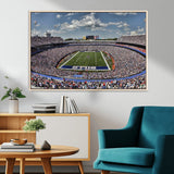 76491-MGV-FC-36X24_Natural-Buffalo Bills Stadium Wall Art Canvas Print, Framed Bills Stadium Art Picture Print, Highmark Stadium Perfect Sport Room Decor