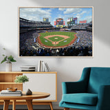 22910-MGV-FC-36X24_Natural-City Field Stadium Wall Art Canvas Print, Framed New York Stadium Art Picture Print, City Field Perfect Sport Room Decor Artwork