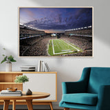52712-MGV-CV-36X24-Gillette Stadium Field Wall Art Canvas Print, Framed Massachusetts Stadium Art Picture Print, Gillette Stadium Perfect Sport Room