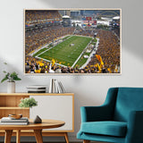 51419-MGV-CV-36X24-Heinz Field Wall Art Canvas Print, Framed Pittsburgh Stadium Field Art Picture Print, Heinz Stadium Field Perfect Sports Room