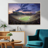 50825-MGV-FC-36X24_Natural-Notre Dame Stadium Wall Art Canvas Print, Framed Indiana Stadium Art Picture Print, Football Stadium Perfect Sports Room Decor