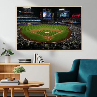 83979-MGV-FC-36X24_Natural-RingCentral Coliseum Wall Art Canvas Print, Framed Oakland A's Stadium Art Picture Print, RingCentral Coliseum Field Perfect Sport