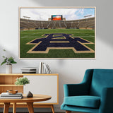 52835-MGV-CV-36X24-Notre Dame Stadium Wall Art Canvas Print, Framed Indiana Stadium Art Picture Print, Notre Dame Field Perfect Sport Room Decor