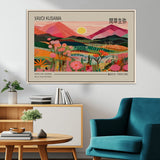 18304-MGV-CV-36X24-Sunset Mountain Landscape Wall Art – Panoramic Abstract Nature Canvas Print, Vibrant Wall Decor for Living Room, Bedroom, Office,