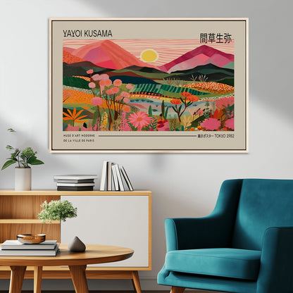 18304-MGV-CV-36X24-Sunset Mountain Landscape Wall Art – Panoramic Abstract Nature Canvas Print, Vibrant Wall Decor for Living Room, Bedroom, Office,