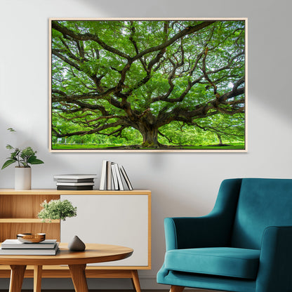 49375306-MGV-CV-36X24-Ancient Tree Wall Art Canvas Print, Framed Sprawling Branches Art Picture Print, Gnarling Tree Perfect Earthy Natural Decor