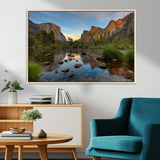 55893831-MGV-CV-36X24-Yosemite Valley Wall Art Canvas Print, Framed El Capitan Art Picture Print, Sierra Landspace Perfect Rustic Nature Decor Artwork