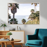51404565-MGV-CV-36X24-Palm Trees Wall Art Canvas Print, Framed Ocean Breeze Art Picture Print, Coastal View Perfect Tropical Coastal Decor Artwork