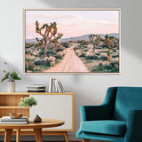 12540952-MGV-CV-36X24-Joshua Tree Park Wall Art Canvas Print, Framed Desert Road Art Picture Print, Sunset Drive Perfect Southwestern Boho Decor Artwork