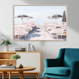 67623952-MGV-CV-36X24-Minimalist Beach Wall Art Canvas Print, Framed Pastel Sand Art Picture Print, Beach Aesthetic Perfect Coastal Minimalist Decor
