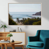 88336640-MGV-FC-36X24_Natural-Tropical Beach Scene Wall Art Canvas Print, Framed Coastal Photography Art Picture Print, Ocean Horizon Art Perfect Coastal Boho