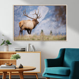 26365841-MGV-CV-36X24-Mountain Elk Art Wall Art Canvas Print, Framed Rustic Wildlife Print Art Picture Print, Lodge Style Decor Perfect Rustic Lodge