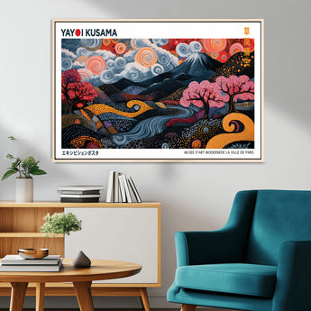 43879290-MGV-CV-36X24-Japanese Abstract Wall Art – Mount Fuji Cherry Blossom Canvas Print, Modern Asian Inspired Landscape Decor for Living Room,