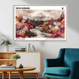 32352074-MGV-CV-36X24-Japanese Landscape Wall Art – Mount Fuji River Canvas Print, Modern Asian Inspired Nature Decor for Living Room, Bedroom, Office