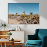 35156165-MGV-CV-36X24-Joshua Tree Wall Art Canvas Print, Framed Desert Landscape Art Picture Print, Warm Earth Tones Perfect Southwestern Minimalist