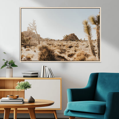 62783269-MGV-CV-36X24-Joshua Tree Wall Art – Desert Landscape Photography Canvas Print, Southwest Nature Artwork Rustic Home Decor for Living Room,