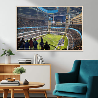 41816511-MGV-CV-36X24-Chicago Dome Stadium Wall Art – Futuristic Football Arena Canvas Print, Modern Sports Fan Decor for Man Cave, Office, Bar, or