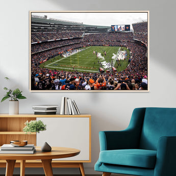 18347149-MGV-CV-36X24-Soldier Field Wall Art – Chicago Bears Football Stadium Canvas Print, Game Day Sports Decor for Man Cave, Bar, Office, or Living