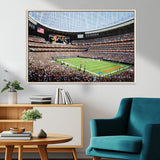 32530647-MGV-CV-36X24-Chicago Bears Stadium Wall Art – Futuristic Dome Arena Canvas Print, Modern Football Concept Design Decor for Man Cave, Bar, or