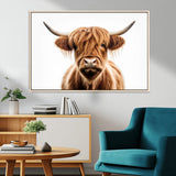637908607-MGV-FC-93X47-3P_Black-Highland Cow Wall Art Print – Rustic Farmhouse Animal Portrait, Scottish Highland Cattle Canvas, Modern Country Wall Decor for