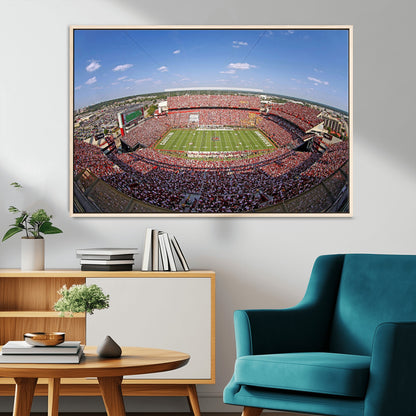 29492070-MGV-FC-36X24_Natural-William Brice Stadium Canvas Wall Art – Football Game, Stadium Crowd, Fans, Energy, Team Spirit, Daytime Outdoor Event Print for