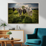 67277447-MGV-CV-36X24-Farmhouse Wall Art – Herd of Cows Canvas Print, Rustic Country Pasture Photography Decor for Bedroom, Living Room, Office, Ranch,