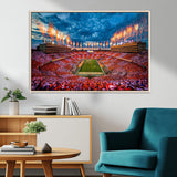94266219-MGV-CV-36X24-Neyland Stadium Wall Art – Tennessee Volunteers Checkerboard Game Day Canvas Print, College Football Fireworks Decor for Man Cave