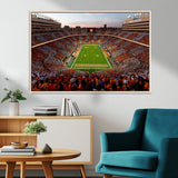 37160229-MGV-CV-36X24-Tennessee Volunteers Wall Art – Neyland Stadium Sunset Checkerboard Game Canvas Print, Vols Football Panorama Sports Decor
