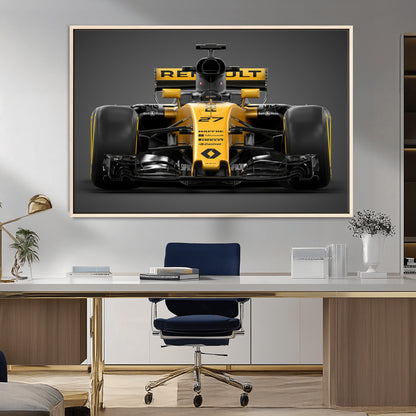 62882-MGV-CV-36X24-Renault F1 Racing Car Print - High-Performance Formula 1 Motorsport Wall Art, Perfect Gift for Racing Fans and Car Enthusiasts